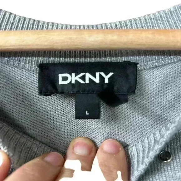DKMY Gem Knited Longsleve Sweater Gray Sz L - Picture 3 of 9